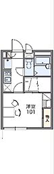 レオパレスエスト 1Kの間取図画像