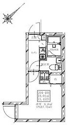 JR埼京線 北赤羽駅 徒歩10分の賃貸マンション 3階1Kの間取り