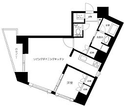 都営三田線 白山駅 徒歩1分の賃貸マンション 8階1LDKの間取り