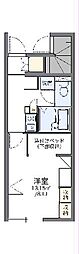 レオパレスビアンカ 1Kの間取図画像