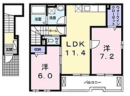 セウ・アジュール 2LDKの間取図画像