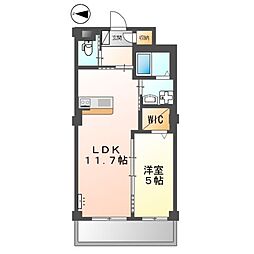JR東海道・山陽本線 西大路駅 徒歩10分の賃貸マンション 4階1LDKの間取り
