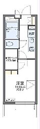レオパレスTAKA 1Kの間取図画像