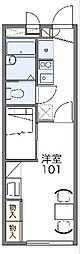レオパレスメルベーユ 1Kの間取図画像