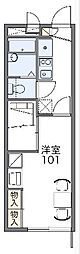 レオパレスヒット 1Kの間取図画像