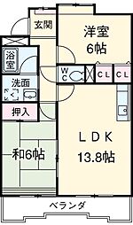 花曜日 2LDKの間取図画像