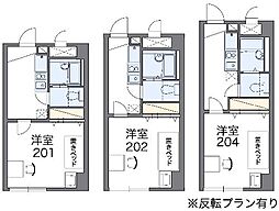 レオパレスひえだ 1Kの間取図画像