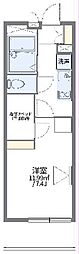 レオパレスフリーダムベッセル4 1Kの間取図画像