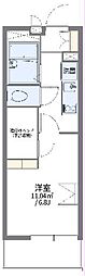 レオパレスベイブリーズそが 1Kの間取図画像