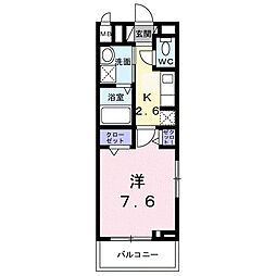 JR横浜線 小机駅 徒歩3分の賃貸アパート 2階1Kの間取り