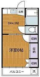 京王線 布田駅 徒歩9分の賃貸アパート 2階1DKの間取り