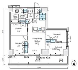東京メトロ南北線 志茂駅 徒歩8分の賃貸マンション 5階4LDKの間取り