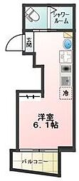 Ｇｌａｎｚ栄町 1階ワンルームの間取り