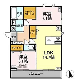間取図画像 2LDK