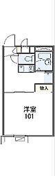 レオパレスオオサワ 1Kの間取図画像
