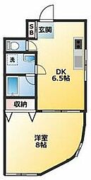 都営三田線 西巣鴨駅 徒歩9分の賃貸マンション 6階1DKの間取り