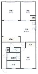 サンハイツいずみ 306 3階3LDKの間取り