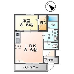 間取図画像 1LDK