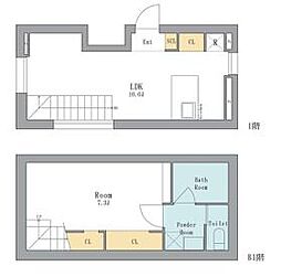 ＬＥＧＡＬＡＮＤ西五反田 地下1階1LDKの間取り