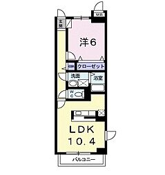 エスポアメゾン2 1LDKの間取図画像