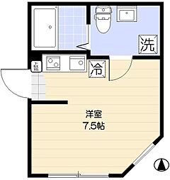 日暮里舎人ライナー 西新井大師西駅 徒歩7分の賃貸アパート 3階ワンルームの間取り