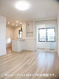 JR相模線 原当麻駅 徒歩4分の賃貸アパート 2階1LDKのリビング/ダイニング