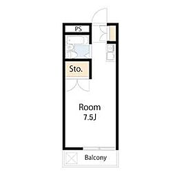 フジビル 3階ワンルームの間取り