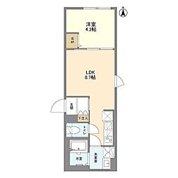 京王線 笹塚駅 徒歩6分の賃貸マンション 3階1LDKの間取り