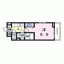 東京メトロ副都心線 西早稲田駅 徒歩8分の賃貸マンション 3階1Kの間取り