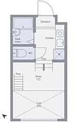 都営三田線 西巣鴨駅 徒歩4分の賃貸マンション 1階ワンルームの間取り
