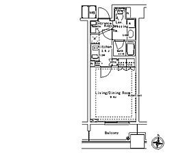 JR中央線 御茶ノ水駅 徒歩8分の賃貸マンション 6階1Kの間取り