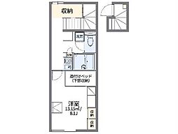 レオパレスクロヤマ 1Kの間取図画像