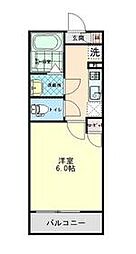 東武東上線 新河岸駅 徒歩9分の賃貸アパート 1階1Kの間取り