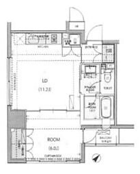 東武東上線 ときわ台駅 徒歩3分の賃貸マンション 3階1LDKの間取り