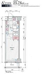 プレール・ドゥーク羽田　ＷＥＳＴII 5階1Kの間取り