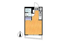 東武東上線 大山駅 徒歩4分の賃貸マンション 3階ワンルームの間取り