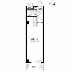 東京メトロ東西線 東陽町駅 徒歩7分の賃貸マンション 1階ワンルームの間取り
