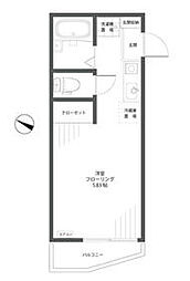 ラ・ヴィール杉田 2階1Kの間取り