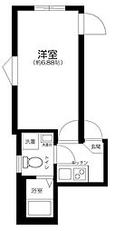 つくばエクスプレス 青井駅 徒歩6分の賃貸アパート 1階1Kの間取り