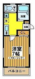 京王線 上北沢駅 徒歩13分の賃貸マンション 1階1Kの間取り