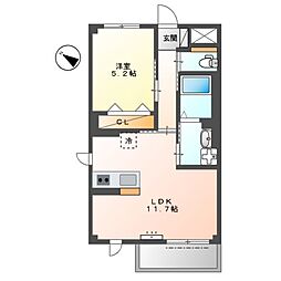 JR京浜東北・根岸線 洋光台駅 徒歩15分の賃貸マンション 1階1LDKの間取り