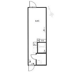 フラシア高島平 4階ワンルームの間取り