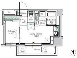 JR総武線 浅草橋駅 徒歩3分の賃貸マンション 7階1DKの間取り