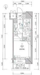アルテシモレガ 6階1Kの間取り