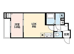 robot home愛宕(ロボットホームアタゴ) 3階1LDKの間取り