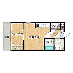 （仮称）ジーメゾン千葉出洲港ラビアン 1階1LDKの間取り