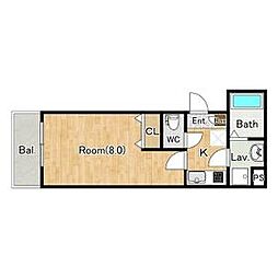 （仮称）ジーメゾン千葉長洲ベルビュー 305 3階1Kの間取り