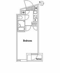 都営三田線 西高島平駅 徒歩10分の賃貸マンション 3階1Kの間取り