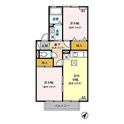 伊豆箱根鉄道駿豆線 伊豆長岡駅 徒歩16分の賃貸アパート 1階2DKの間取り