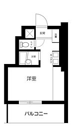 JR埼京線 十条駅 徒歩7分の賃貸マンション 3階1Kの間取り